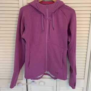 Arc'teryx Tarsa Hoodie Womens S Trim Fit Full Zip Jacket Fuchsia Thumbholes